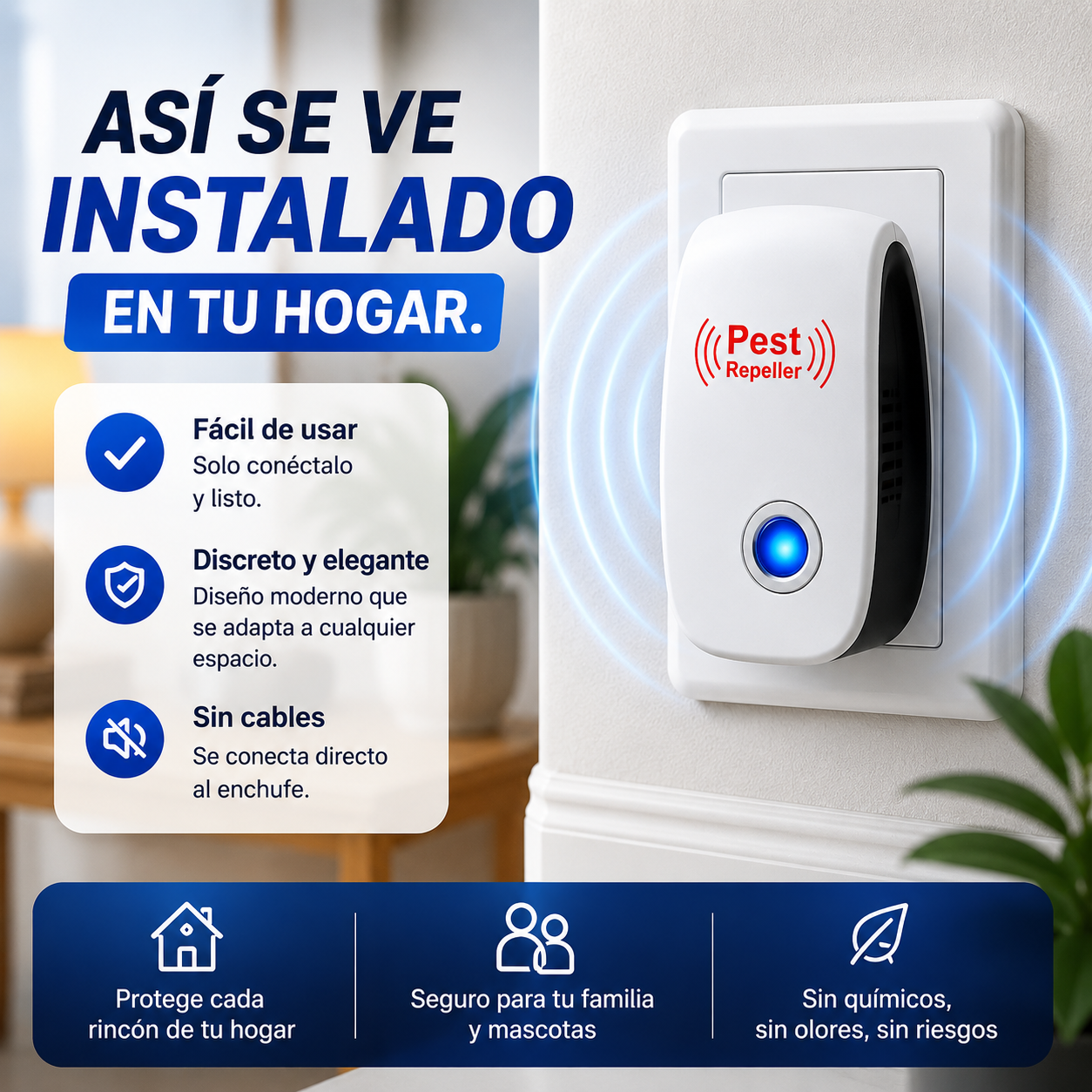 PestShield Pro - Repelente Ultrasónico Inteligente para el Hogar